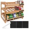 7Penn Pantry Can Organizers and Storage - 3 Tier Bamboo Rack For 36 Soup Cans